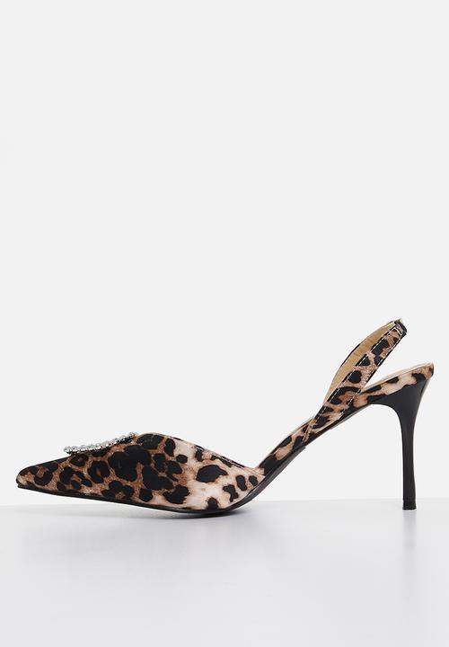 MILLA - Zuri slingback stiletto heel - brown & black