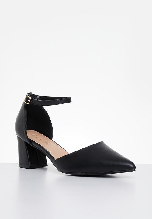 edit - Norah anklestrap block heel - black