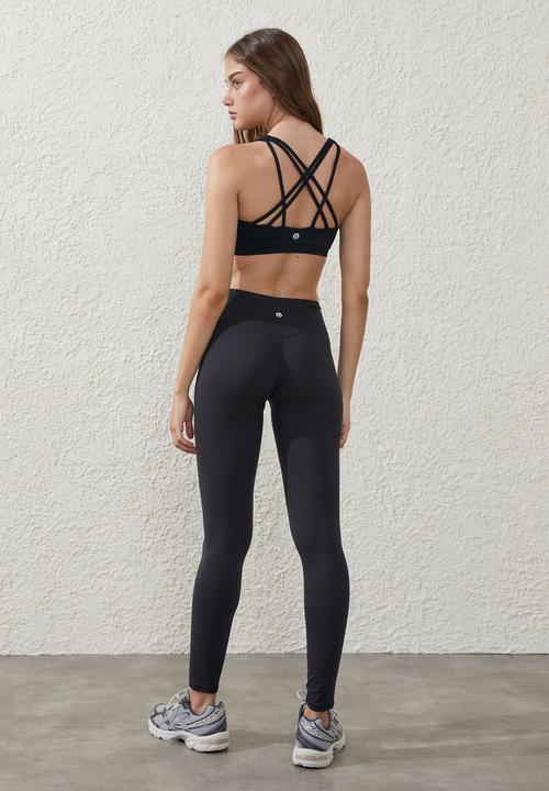 Cotton On - Ultra soft V front full length tight - black
