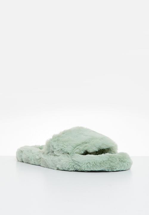 dailyfriday - Open toe soft touch slipper - sage