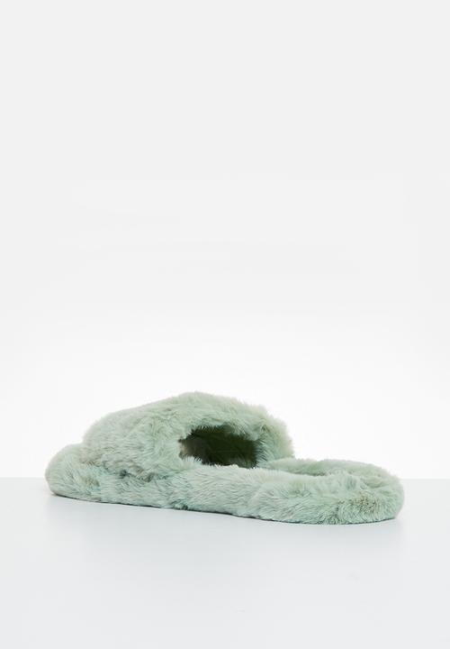 dailyfriday - Open toe soft touch slipper - sage