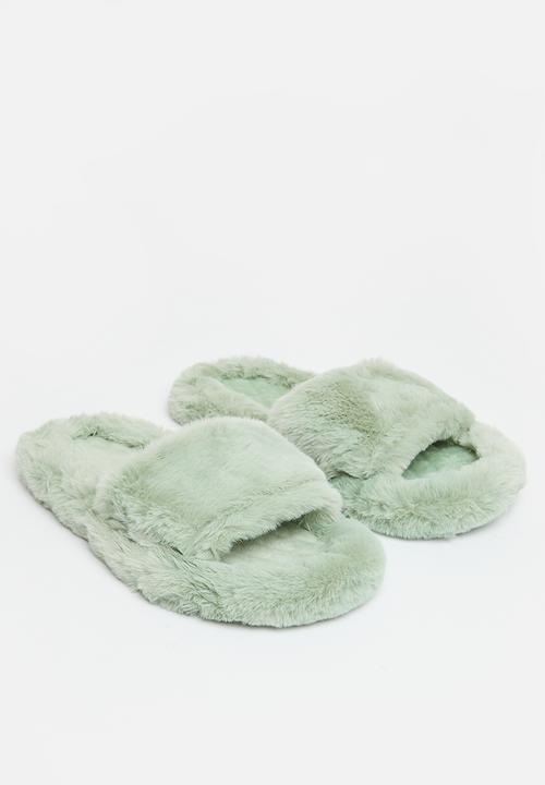 dailyfriday - Open toe soft touch slipper - sage