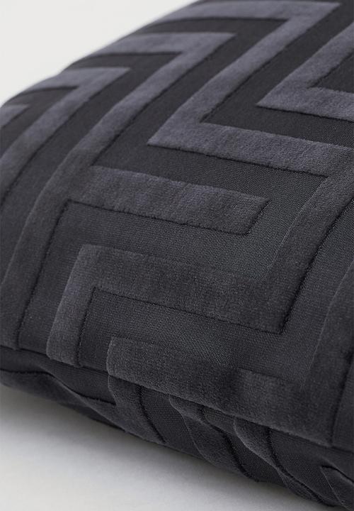 H&M - Velvet cushion cover - grey