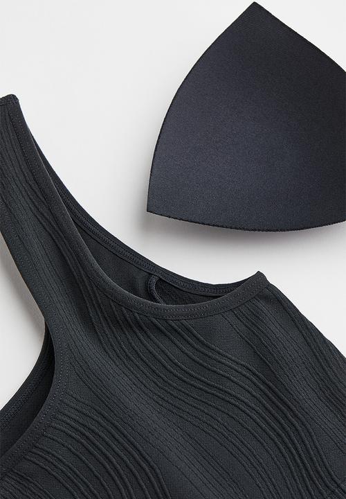 H&M - Seamless medium support sports bra - dark grey
