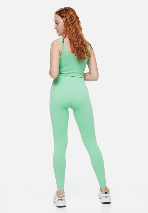 H&M - Seamless sports tights - mint green