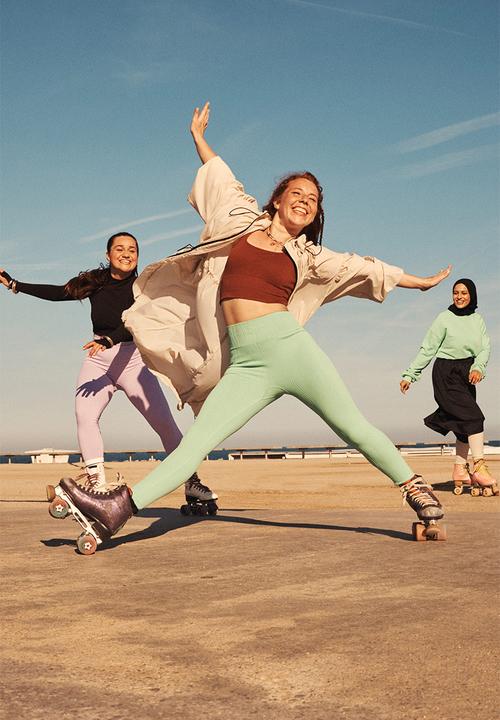 H&M - Seamless sports tights - mint green