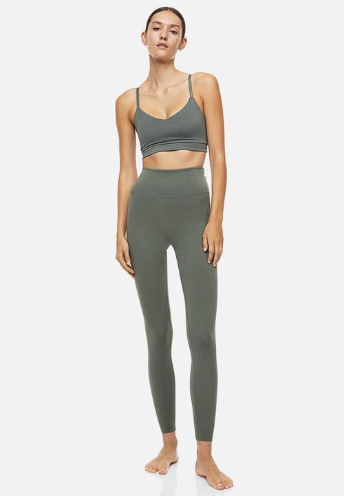 H&M - Light support sports bra in softmove™ - dark khaki green