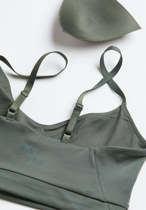 H&M - Light support sports bra in softmove™ - dark khaki green