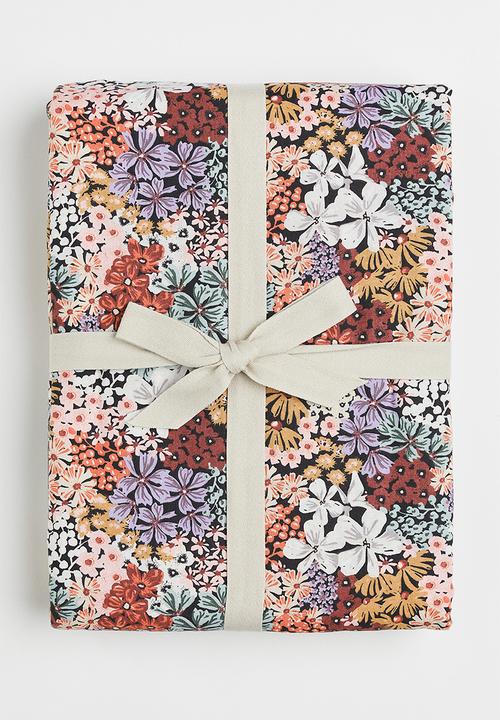 H&M - Floral duvet cover set - black/multi