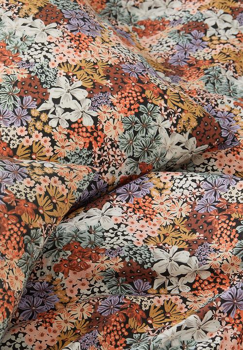 H&M - Floral duvet cover set - black/multi
