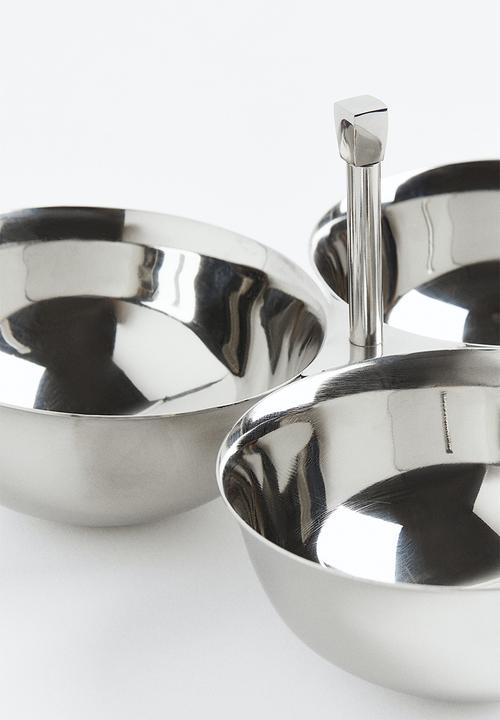 H&M - Three-sectioned metal bowl - silver