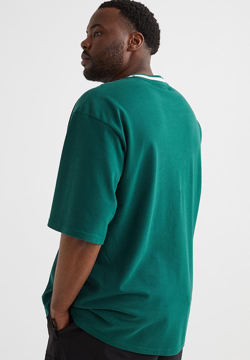 H&M - Oversized fit piqué T-shirt - dark turquoise