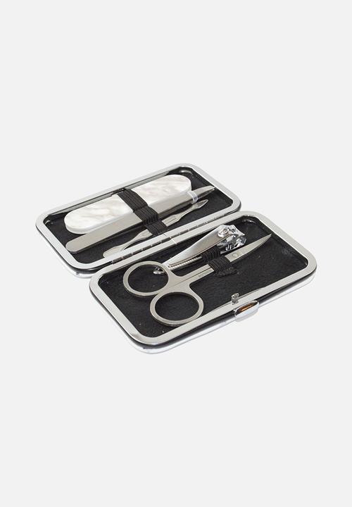Glam Beauty - 5 Piece Marble Metallic Manicure Set - Stainless Steel