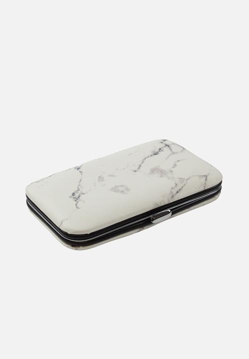 Glam Beauty - 5 Piece Marble Metallic Manicure Set - Stainless Steel