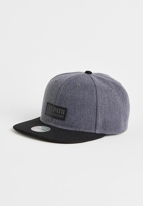 H&M - Appliquéd cap - dark grey/off path