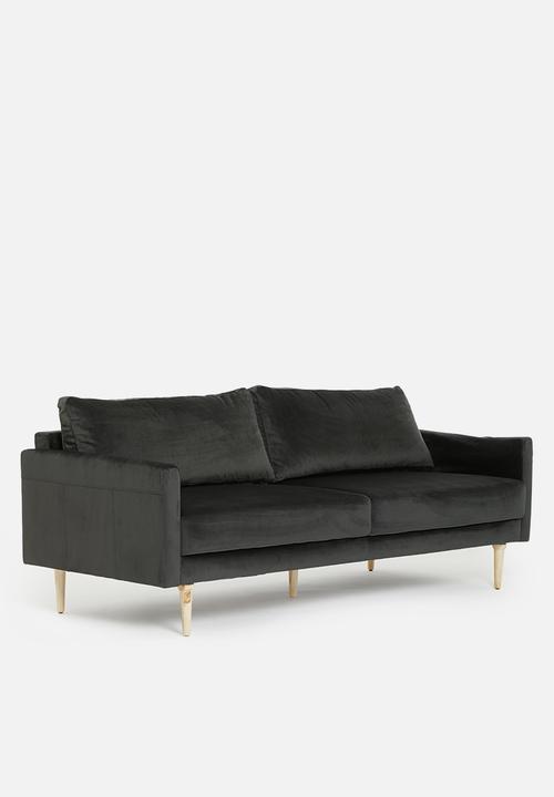 Sixth Floor - Hadley 3 seater - black