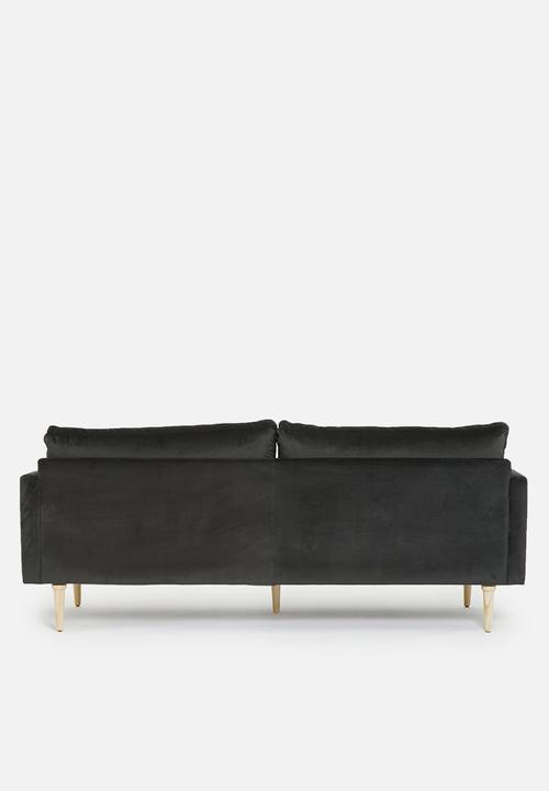 Sixth Floor - Hadley 3 seater - black