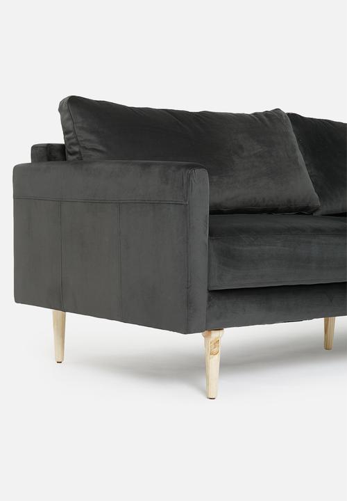 Sixth Floor - Hadley 3 seater - black