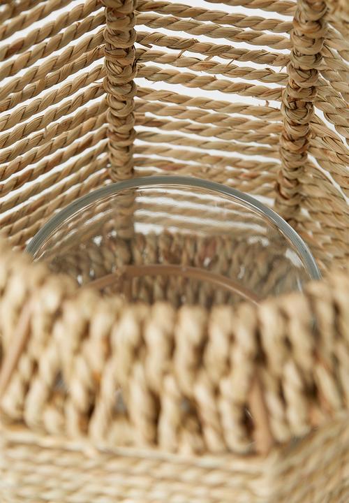 H&M - Seagrass candle lantern - beige