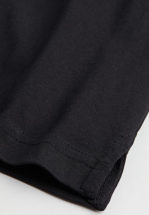 H&M - Oversized fit cotton polo shirt - black & orange