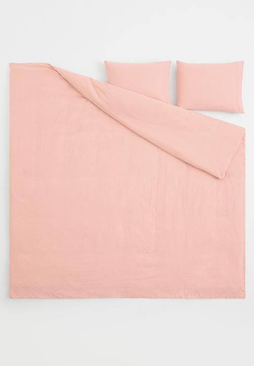 H&M - Muslin double/king duvet cover set - pink