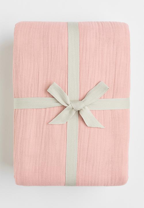 H&M - Muslin double/king duvet cover set - pink