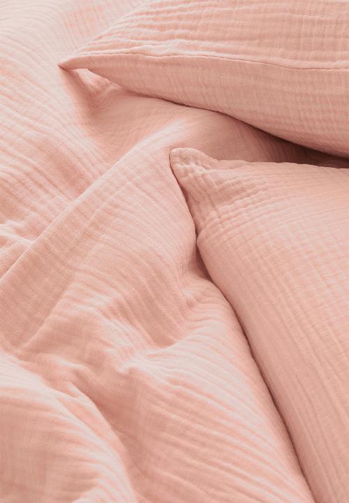 H&M - Muslin double/king duvet cover set - pink