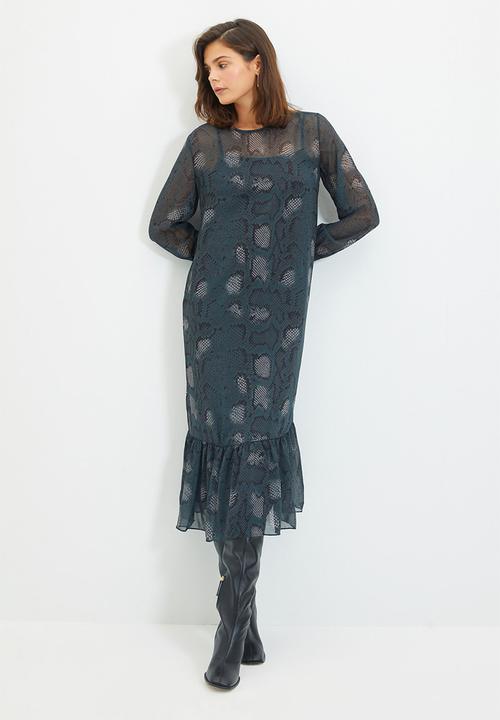 Trendyol - Patterned maxi dress - navy