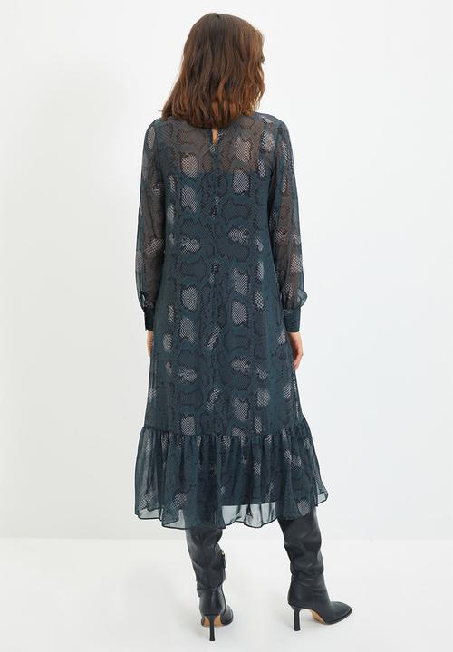 Trendyol - Patterned maxi dress - navy