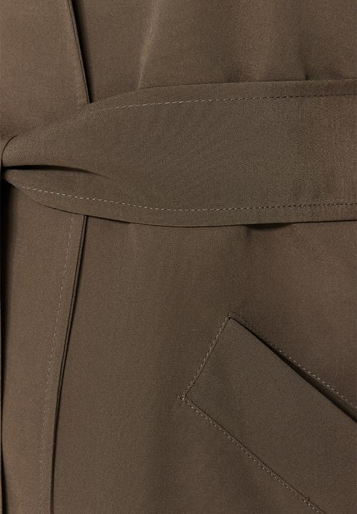 Trendyol - Belted  long trench coat - khaki