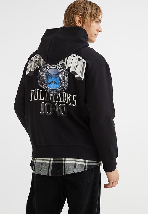 H&M - Relaxed fit hoodie - black/officially graduated