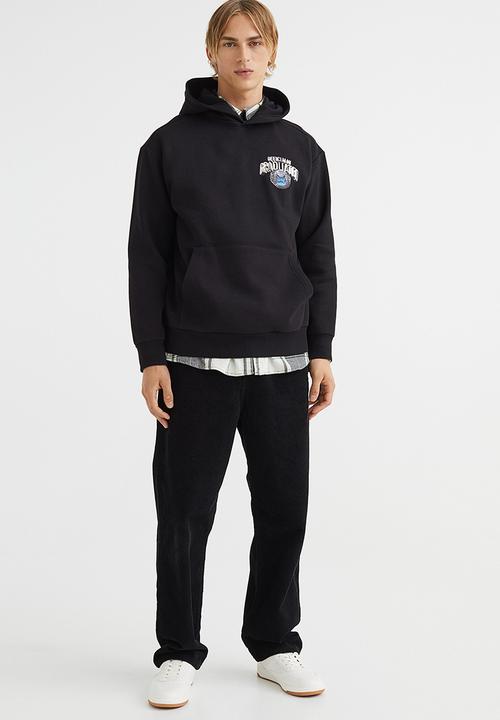 H&M - Relaxed fit hoodie - black/officially graduated