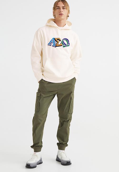H&M - Relaxed fit hoodie - cream/omega