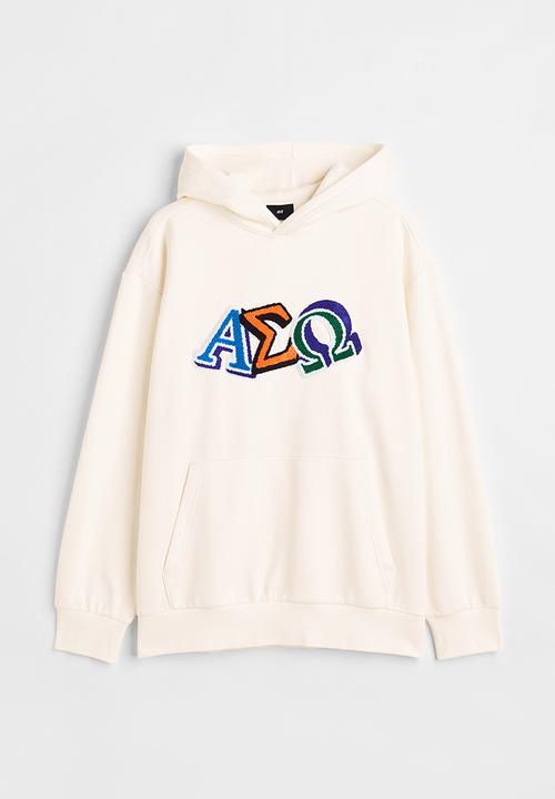 H&M - Relaxed fit hoodie - cream/omega