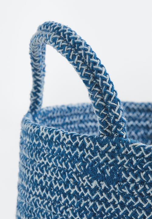 H&M - Cotton storage basket - blue