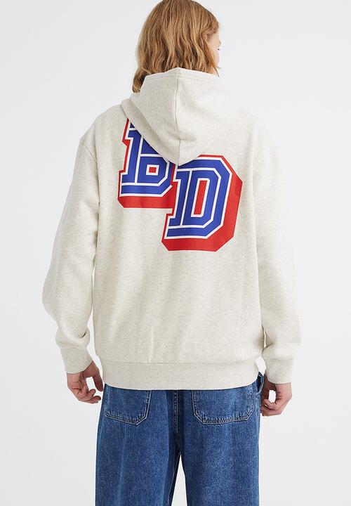 H&M - Relaxed fit hoodie - light grey marl/bd