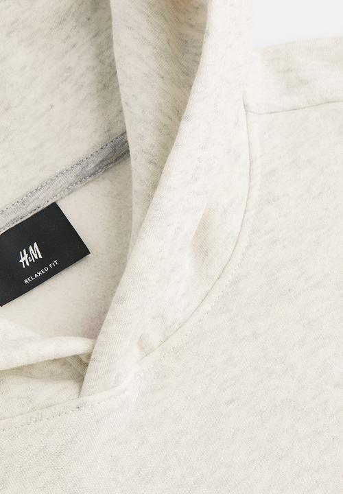 H&M - Relaxed fit hoodie - light grey marl/bd