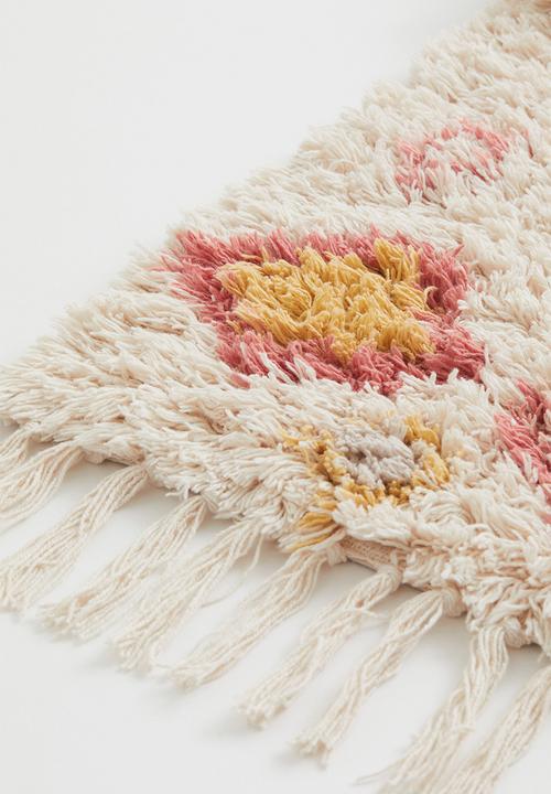 H&M - Deep-pile bath mat - beige/multi