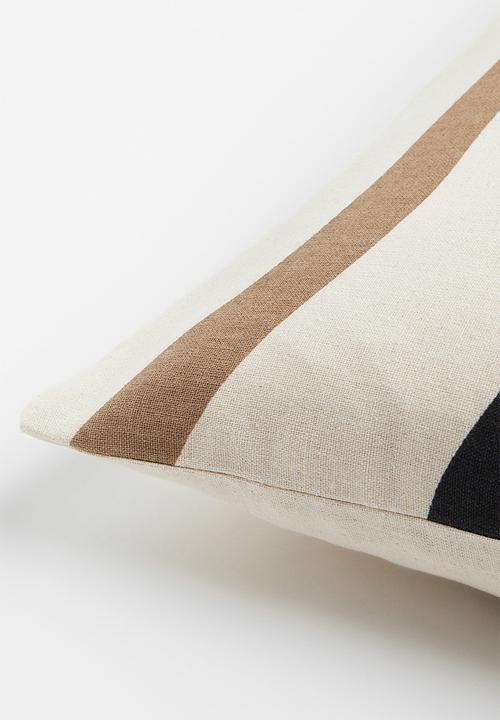 H&M - Patterned cotton cushion cover - beige/multi