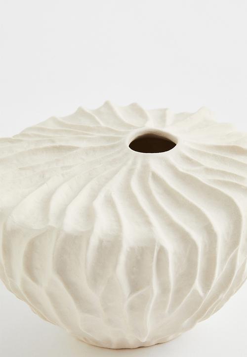 H&M - Small stoneware vase - white