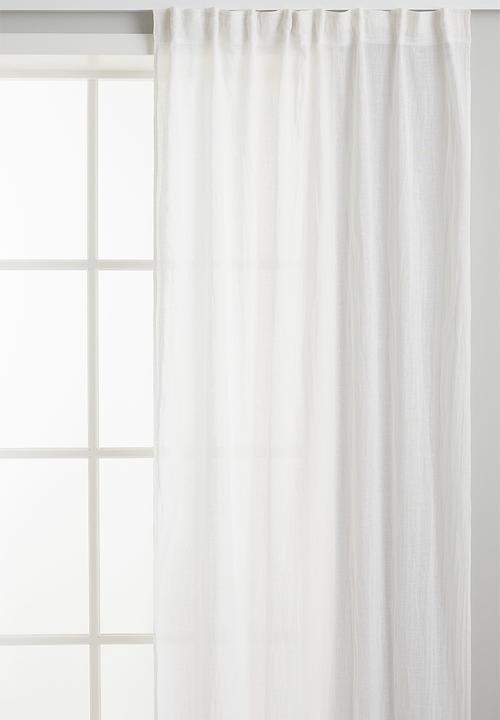 H&M - 2-pack multiway linen-blend curtains - white