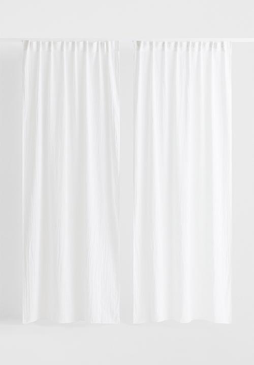H&M - 2-pack multiway linen-blend curtains - white