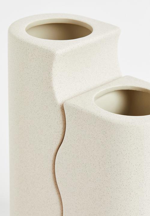 H&M - 2-pack stoneware vases - beige