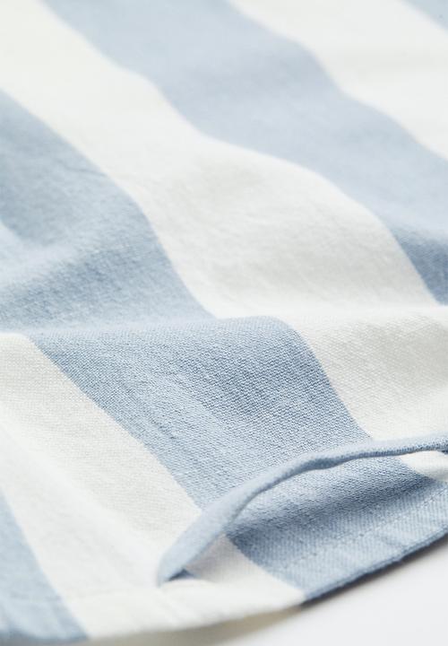 H&M - Striped linen-blend tea towel - blue/multi