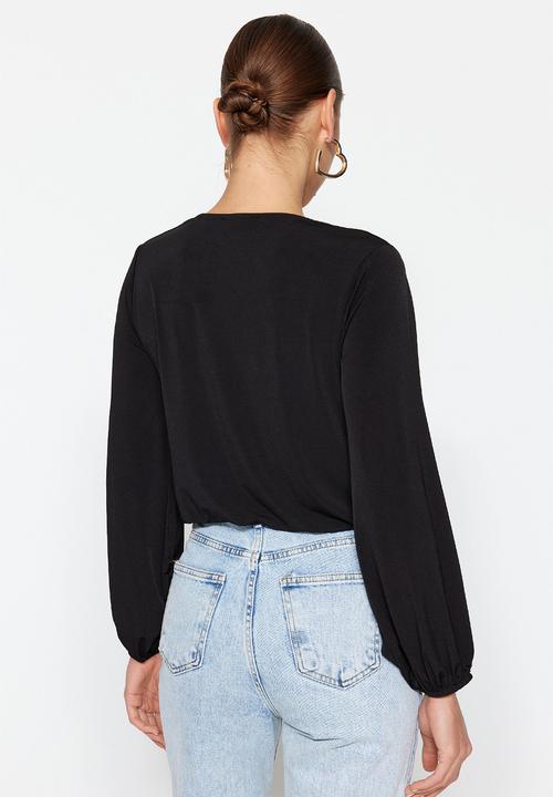 Trendyol - Double front blouse - black