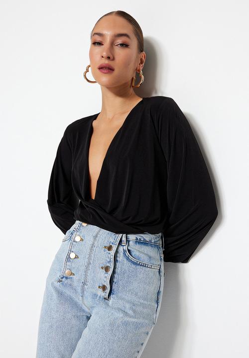 Trendyol - Double front blouse - black