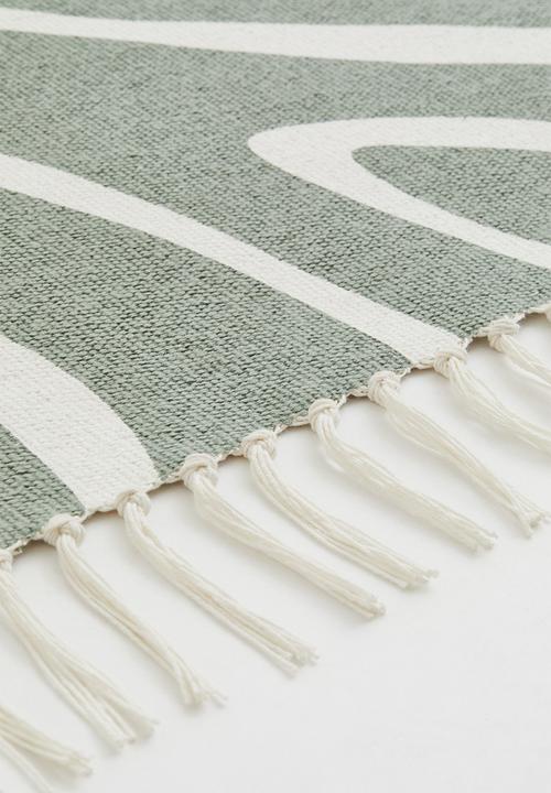 H&M - Patterned cotton rug - green/multi