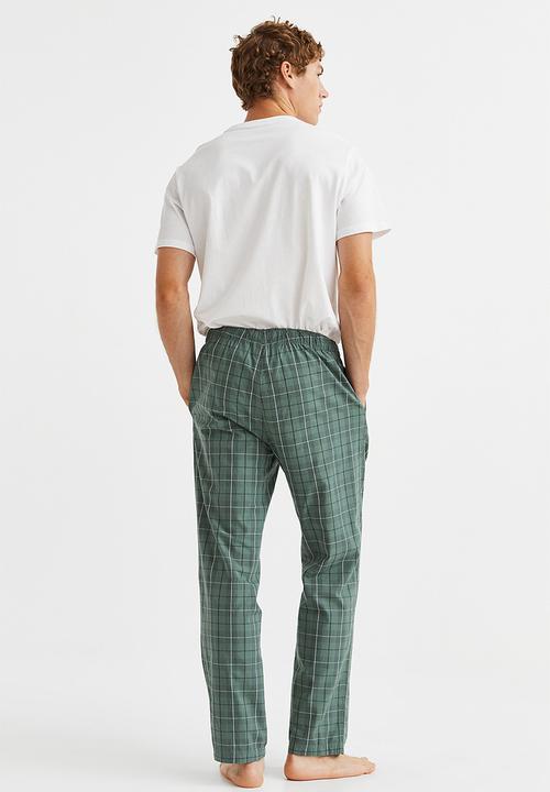 H&M - Pyjama bottoms - green/checked