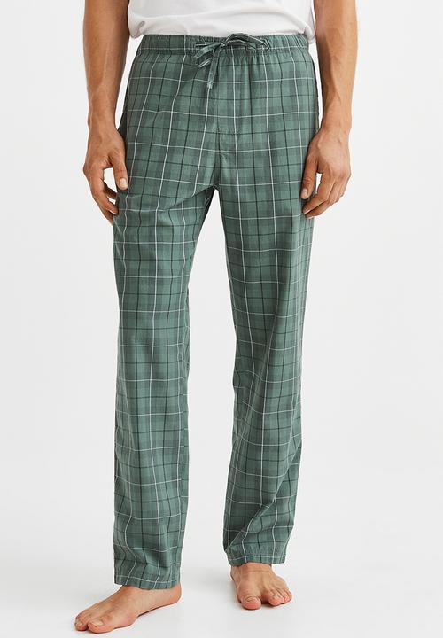 H&M - Pyjama bottoms - green/checked