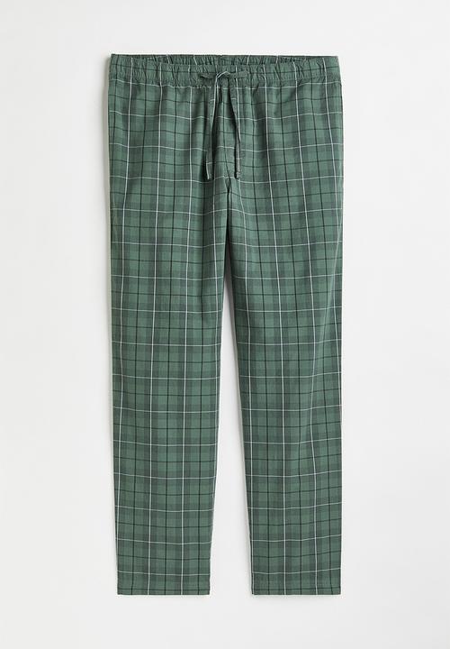 H&M - Pyjama bottoms - green/checked
